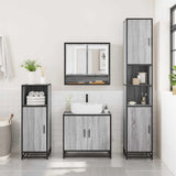 3 Piece Bathroom Furniture Set Grey Sonoma Engineered Wood 3300978