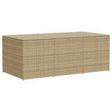 Garden Storage Box Mix Beige 984L Poly Rattan 365335
