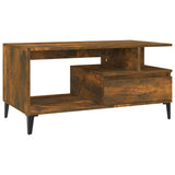 Coffee Table Smoked Oak 90x49x45 cm Engineered Wood 819625