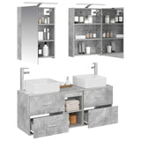 Bathroom Furniture Set 5 pcs Concrete Grey 3406754