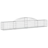Arched Gabion Baskets 2 pcs 300x30x40/60 cm Galvanised Iron 3146467