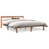 Bed Frame without Mattress Wax Brown 160x200 cm Solid Wood Pine 844811