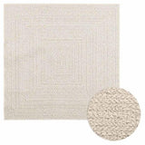 ZNTS Rug ZIZUR Cream 120x120 cm Jute Look Indoor and Outdoor 4010363