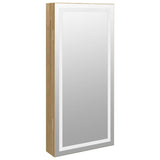 Mirror Jewellery Cabinet with LED Lights Wall Mounted 353249