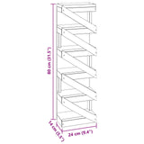 Wine Rack Natural 24 x 14 x 80 cm Solid Mahogany Wood 42012358