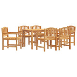 7 Piece Garden Dining Set Solid Wood Teak 3157930
