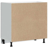 Kitchen Base Cabinet Lucca High Gloss White Engineered Wood 853739