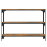 Book Cabinet Smoked Oak 100x33x70.5 cm Engineered Wood and Steel 819354