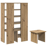 Shoe Cabinet with Shelf 2 pcs Artisan Oak Engineered Wood 8000387