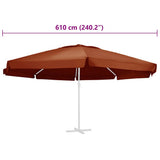 Replacement Fabric for Outdoor Parasol Terracotta 610 cm 312551