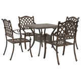 Garden Table Set 5 pcs Bronze Cast Aluminium 3334736