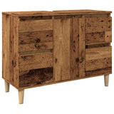 Sink Cabinet Old Wood 80x33x60 cm Engineered Wood 857126