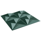 Wall Panels 48 pcs Green 50x50 cm XPS 12 m Origami 4100067