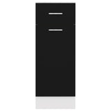 Drawer Bottom Cabinet Black 30x46x81.5 cm Engineered Wood 801205