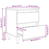 Bed Cabinets 2 pcs Old Wood 40 x 35 x 50 cm Engineered Wood 885669