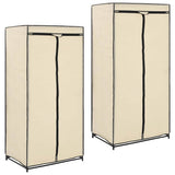 Wardrobes 2 pcs Cream 75x50x160 cm 282443