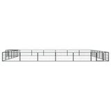 28-Panel Dog Playpen Black 100x50 cm Powder-coated Steel 3115981