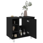 ZNTS Bathroom Cabinet Black 60x32x53.5 cm Engineered Wood 802634
