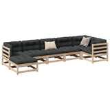 7 Piece Garden Sofa Set Solid Wood Pine 3299541