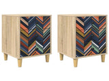 Bedside Cabinet OMMEN 2 pcs Sonoma Oak 36 x 33 x 60 cm 8007290