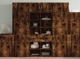 Highboard Smoked Oak 70x42.5x185 cm Engineered Wood 3281466