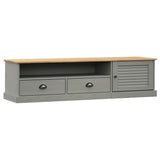 TV Cabinet VIGO Grey 156x40x40 cm Solid Wood Pine 353174