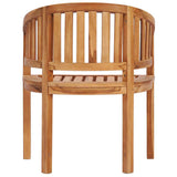 Garden Chair Set of 2 Natural Teak Teak Wood Standard 48019