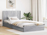 Bed Frame with Storage and Headboard Grey Sonoma 100 x 200 cm 3414054