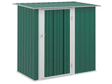 5ft x 3ft Metal Garden Storage Shed, Outdoor Tool Shed with Sloped Roof, Lockable Door for Tools, T3398P328402