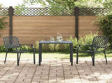 Stackable Outdoor Chairs 2 pcs Steel Anthracite 44265