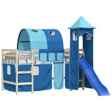 Curtains for Loft Bed with Tunnel and Tower Blue 835920