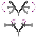 ZNTS Dual Monitor Arm for Max 27 Inch Screen Gas Spring 20 kg 4012170