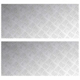 Stair Tread Rectangular 2 pcs Silver 90 x 40 cm Aluminium 4104337