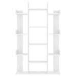 ZNTS Book Cabinet White 86x25.5x140 cm Engineered Wood 808900