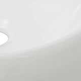 Bathroom Basin with Mixer Tap Ceramic Round White 275495