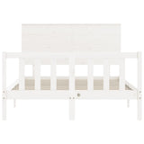 Bed Frame without Mattress White 120x200 cm Solid Wood Pine 3193397