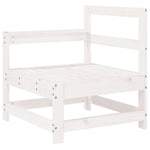 7 Piece Garden Sofa Set White Solid Wood Pine 3250941