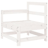 7 Piece Garden Sofa Set White Solid Wood Pine 3250941