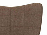 Rocking Chair with a Stool Brown Fabric 328021
