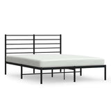 Metal Bed Frame without Mattress with Headboard Black 140x200cm 352320