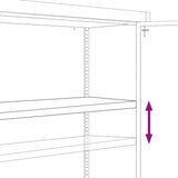 Office Cabinet 90x40x140cm Steel Grey 244649