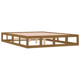 Bed Frame without Mattress Honey Brown 200x200 cm Solid Wood 820819