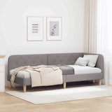 Corner Bed Frame with Headboard Taupe 80 x 200 cm Fabric 42016558