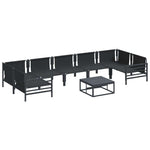 Garden Sofa Set Anthracite Steel 3378969