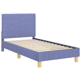 Children's Bed Frame with Headboard Jeans Blue 80 x 160 cm 42010988