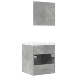 3 Piece Bathroom Furniture Set Concrete Grey Engineered Wood 3324861