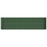 Garden Raised Bed Galvanised Steel 260x40x68 cm Green 318903
