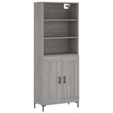 Highboard Grey Sonoma 69.5x34x180 cm Engineered Wood 3189963