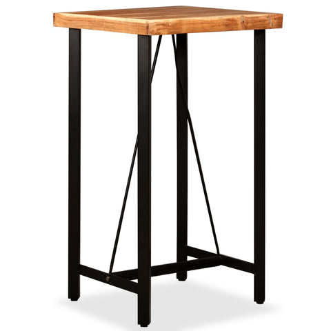 ZNTS Bar Table Solid Acacia Wood 60x60x107 cm 245435