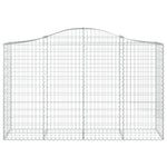 Arched Gabion Baskets 12 pcs 200x50x120/140 cm Galvanised Iron 3145671